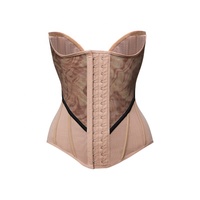 Faja Corsé Reductora de Cintura con 25 Varillas, Control Abdominal, Transpirable, Malla de Nylon, Protección Profesional para Deporte y Fitness, para Hombres y Mujeres