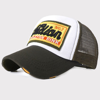 Gorra Trucker de Malla Transpirable en Oferta con Parche Bordado de Esqueleto Indio, Gorra de Béisbol Transpirable para Verano