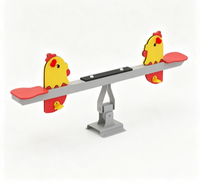 Balançoire à ressort en plastique multi-styles avec animaux de dessin animé pour aire de jeux extérieure, idéale pour les maternelles et les écoles, pour enfants