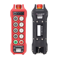 Télécommande de grue sans fil étanche IP66 anti-interférence à 8 boutons, vitesse unique, avec verrouillage, modèles AB et A+B