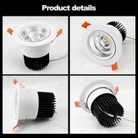 Plafonnier encastré LED 10-50W 4 pouces SMD anti-éblouissement, spots intérieurs IP20, dimmable, garantie 3 ans, usage commercial
