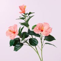 Bouquet de fleurs d'hibiscus parfumées réalistes, bouquet décoratif moderne pour le bureau, le jardin, la décoration de la maison, plantes artificielles, fleurs artificielles
