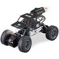 Modèle de voiture RC Monster Truck tout-terrain en alliage moulé sous pression 1:18 avec fonction de recul et éclairage, emballage en boîte, jouet pour garçons