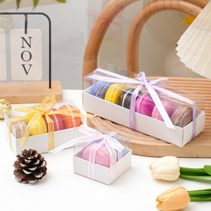 กล่องใส่เค้กขนมมาการองทาร์ตไข่กล่องใส่เค้กอเนกประสงค์กล่องสีน้ำตาลพร้อมช่องภาพ - Product Image 3