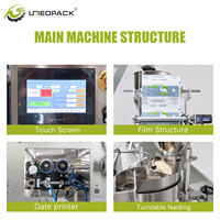 Machine d'emballage automatique de granulés à trois soudures latérales avec plateau rotatif pour sucre, sel, graines, petits sachets, certifiée CE, haute performance