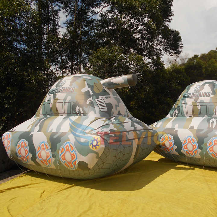 Outdoor Display Inflatable Tank Model Giant Helium Tank Balloon ...