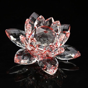 MH-L1015 Bunga <span class=keywords><strong>Lotus</strong></span> Kristal, Bunga <span class=keywords><strong>Lotus</strong></span>, Kristal Merah 4 Inci, Feng Shui, Sungai, Pewarnaan Kristal, Bunga <span class=keywords><strong>Lotus</strong></span> - Product Image 4