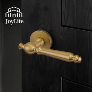 Cerradura de Puerta Interior Silenciosa de Latón Macizo Dorado, Estilo Retro Francés y Americano, Cerradura de Privacidad y <span class=keywords><strong>Pasaje</strong></span> para Dormitorio - Product Image 1