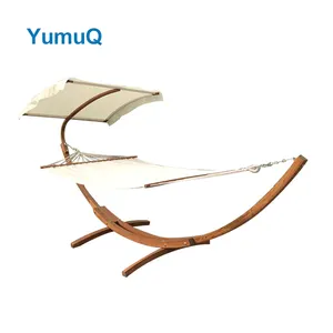 YumuQ Hammock Swing Chair With Frame Foldable Stand And Carrying Bag Wooden Hanging Product Outdoor