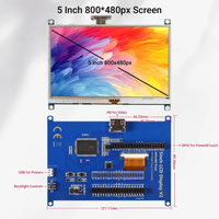 Elecrow RR050P Layar TFT 5 inci 800x480 dengan Layar Sentuh untuk Raspberry Pi Zero/Zero 2W