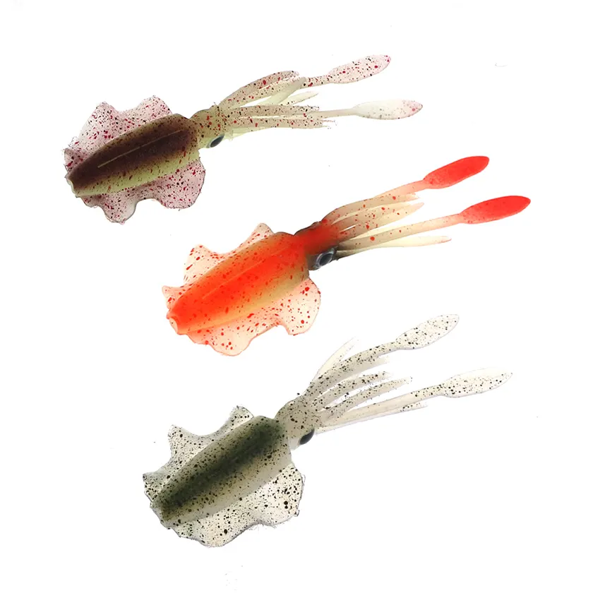 Calamari Luminoso Esca Molle 2G 3D Occhi di Acqua Salata di Pesca con Esche Artificiali Polpo