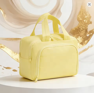<span class=keywords><strong>KALIDI</strong></span> Große Kapazität Handtuch-Kosmetiktasche für Frauen mit Reißverschluss, Griff und Pinselhaltern - Tragbarer Reise-Kosmetikorganizer - Product Image 1