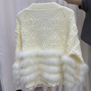 <span class=keywords><strong>Cardigan</strong></span> autunno lavorato a maglia di nuovo Design 2024 <span class=keywords><strong>con</strong></span> vera <span class=keywords><strong>pelliccia</strong></span> di volpe maglione vera <span class=keywords><strong>pelliccia</strong></span> maglione vera <span class=keywords><strong>pelliccia</strong></span> per le donne - Product Image 2