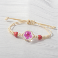 Bracelet à breloques en forme de fleur de cerisier et de dentelle ciel étoilé, vintage, plaqué argent, avec cristaux et strass, unisexe HS-000119