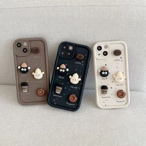 Personalizzato 3d tazza di caffè silicone orso custodia per telefono cellulare per iphone 16 15 14 13 12 11 pro max - Product Image 6