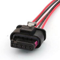Kabel tembaga berwarna otomotif, 2/3/4/5/6 Pin colokan Terminal konektor Tyco AMP kawat otomatis untuk Sensor Mobil