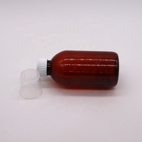 250ml Ovale Ambre Prescription Pharmacie Transparent Bouteilles PET Liquide Médecine Échelle Conteneur avec Couvercle Bouteille Sirupeuse