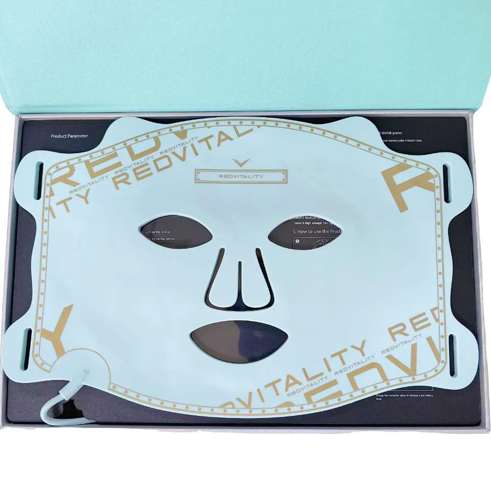 2024 RedVitality professionale LED maschera facciale in Silicone ricaricabile luce rossa terapia maschera per la cura della pelle