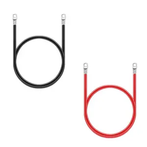 Fio de aterramento da bateria do carro 5AWG16 cabo inversor quadrado vermelho preto cobre puro com saliência