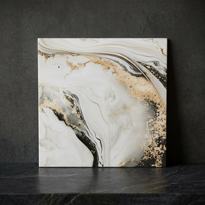 Carreaux de sol en céramique brillante effet marbre de luxe 400x400mm, porcelaine émaillée pour hall d'hôtel, villa, salon, intérieur - Product Image 5