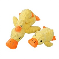 Jouet interactif pour chien en forme de canard tricoté, jouet à mâcher en peluche douce pour chiens de petite, moyenne et grande taille