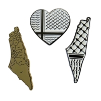Épingle de Revers Broche Badge Keffieh Palestine Drapeaux et Carte, Accessoire « Free Palestine » pour Vêtements et Sacs