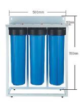 Big Blue seluruh rumah Filter air perumahan 3 nilai penyaringan kompatibel untuk 20 inci PP GAC CTO sistem penyaringan air