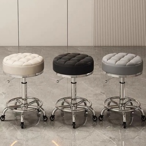 Tabouret de barbier, tabouret de salon, chaise de tatouage rose et or, salon de coiffure, vente en gros, multifonction, réglable, cosmétique - Product Image 3
