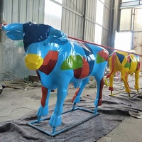 Patung Sapi Serat Kaca Dekorasi Luar Ruangan, Patung Banteng Dekorasi Kustom Setiap Ukuran untuk Dijual