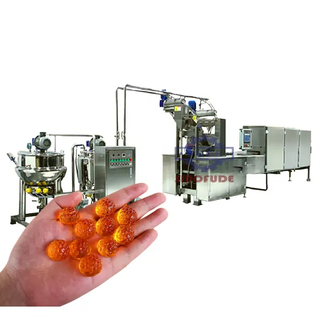 100-600kg 할랄 과자 비타민 소프트 젤리 캔디 가공 장비 과일 3D 레고 거미 사탕 만드는 기계 가격