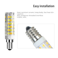 Ampoule LED E12 E14 E17 à haute luminosité, lampe en céramique filetée, AC220V 5W-12W 3000-6000K, blanc chaud, blanc froid, sans scintillement