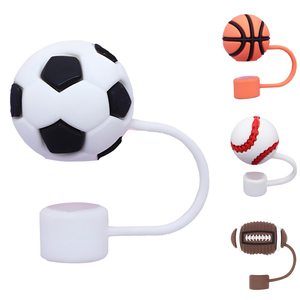 En stock : Embouts décoratifs 3D de 10 mm pour pailles, motifs Football, Ballon de football, Basketball, Tennis, pour gobelets de 30/40 oz, <span class=keywords><strong>Coupe</strong></span> <span class=keywords><strong>du</strong></span> <span class=keywords><strong>Monde</strong></span> - Product Image 4