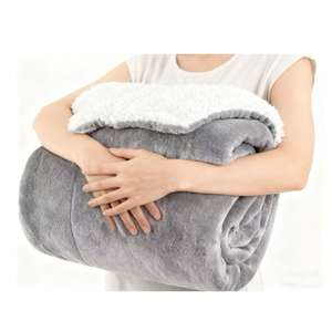 عرض ساخن عكسها حجم مزدوج الوجهين لينة شيربا صوف الفانيلا رمي بطانية نمط قابل للتخصيص ل - Product Image 1