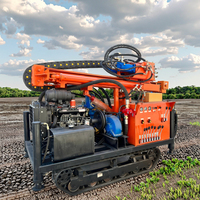 Foreuse hydraulique portable à forage de puits bon marché, 58 CV, diesel, 300 m, machine de forage de puits d'eau sur chenilles