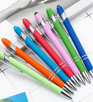Stylo à bille souple Logo personnalisé, 50 pièces, jolis stylets à bille multicolores roses métalliques, vente en gros
