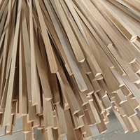 Barres triangulaires en bois massif de Paulownia, décoration de meubles haut de gamme modernes pour usage hôtelier, surface lisse, différentes tailles