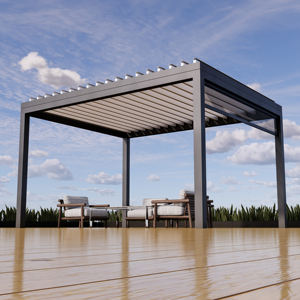 Pérgola de tubo cuadrado blanco de aluminio moins cher pérgola <span class=keywords><strong>Palma</strong></span> XXL pérgola hardware metal acero - Product Image 6