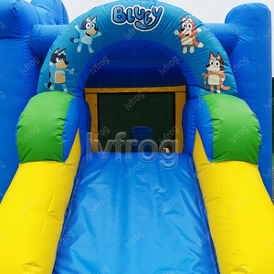 Màu xanh Nhà bị trả lại Toddler thương mại nhảy lâu đài Inflatable Jumper trẻ em màu xanh lâu đài bouncy với Slide Combo cho bữa tiệc - Product Image 5
