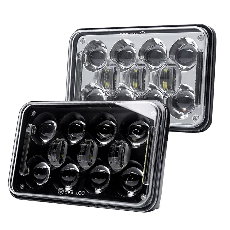 4x6'' Led Sealed Beam Square 4x6 Inch Led Rectangular Headlight Replacement H4651 H4652 H4656 H4666 H6545 for Peterbil