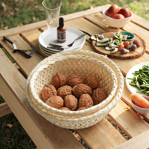 Paniers tissés en bambou de style moderne fait à la main-paniers de rangement de cadeaux d'affichage créatif pour le thé collations fruits secs pâtisseries nourriture - Product Image 4