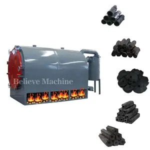 Factory Price Small Wood Charcoal Making Carbonization Retort Kiln Production Machine