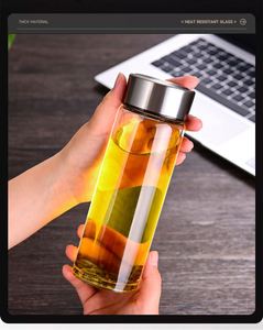 Single-layer <b>Glass</b> <b>Cup</b> for Making <b>Tea</b> and Drinking Water, Large-capacity Heat-resistant <b>Tea</b> <b>Cup</b> with a Storage Sleeve - Product Image 5