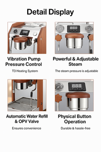 Commercial Dual Boiler PID Controlled Professional Semi Automatic Vibration Pump <b>Espresso</b> Tea Coffee Machine for Business Use - Product Image 6