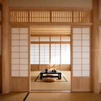 Porte coulissante Shoji en bois massif à 4 panneaux de style chinois, séparateur de pièce pliable pour l'intérieur de la maison, hôtel