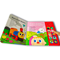 Sesli kitap öğrenme çocuklar için eğitici oyuncaklar mukavva çocuk kitapları baskı özel yürümeye başlayan sesli kitap hikaye kitapları ile ses