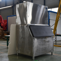 Machine à glace industrielle commerciale à grande capacité 1000 kg, production de glace en cubes clairs, faible consommation d'énergie