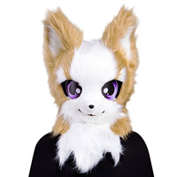 Accessoire de tête en peluche pour déguisement d'anime japonais transfrontalier, Halloween, Noël, animaux (chien, loup), cosplay et jeu de rôle