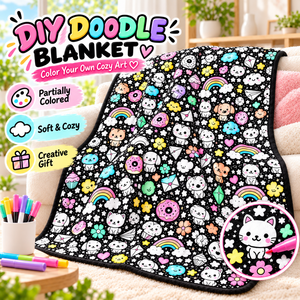Manta para Colorear Navideña para Niños y Familiares con Diseño de Santa, Muñeco de Nieve, Reno y Árbol, Juego de 24 Marcadores Acrílicos, Juguete Festivo para las Fiestas - Product Image 1