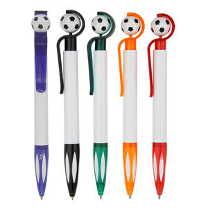 Werbe geschenk Geschenk Kunststoff Fußball Kugelschreiber <span class=keywords><strong>Promo</strong></span> Stift mit benutzer definierten Logo Druck - Product Image 1