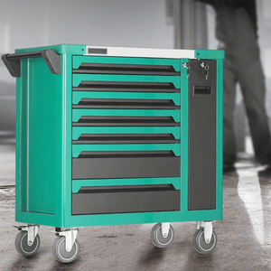 Chariot à outils mobile à 7 tiroirs pour mécanicien de garage, chariot de rangement robuste en acier - Product Image 1